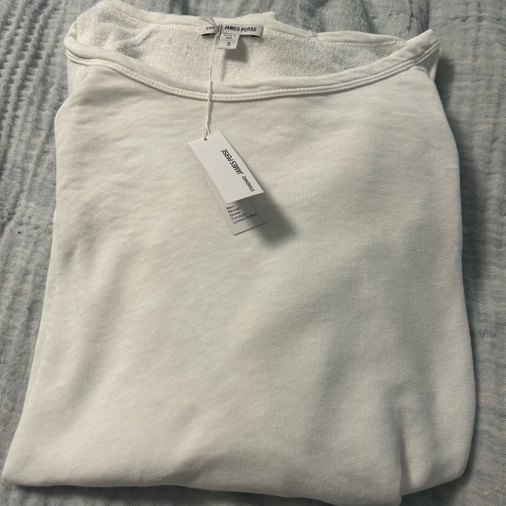NWT James Perse Vintage French Terry sweatshirt. Size 3